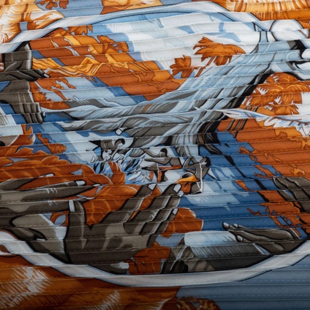 Hermes Au Son du Tam Tam scarf plissé - Picture 8 of 8